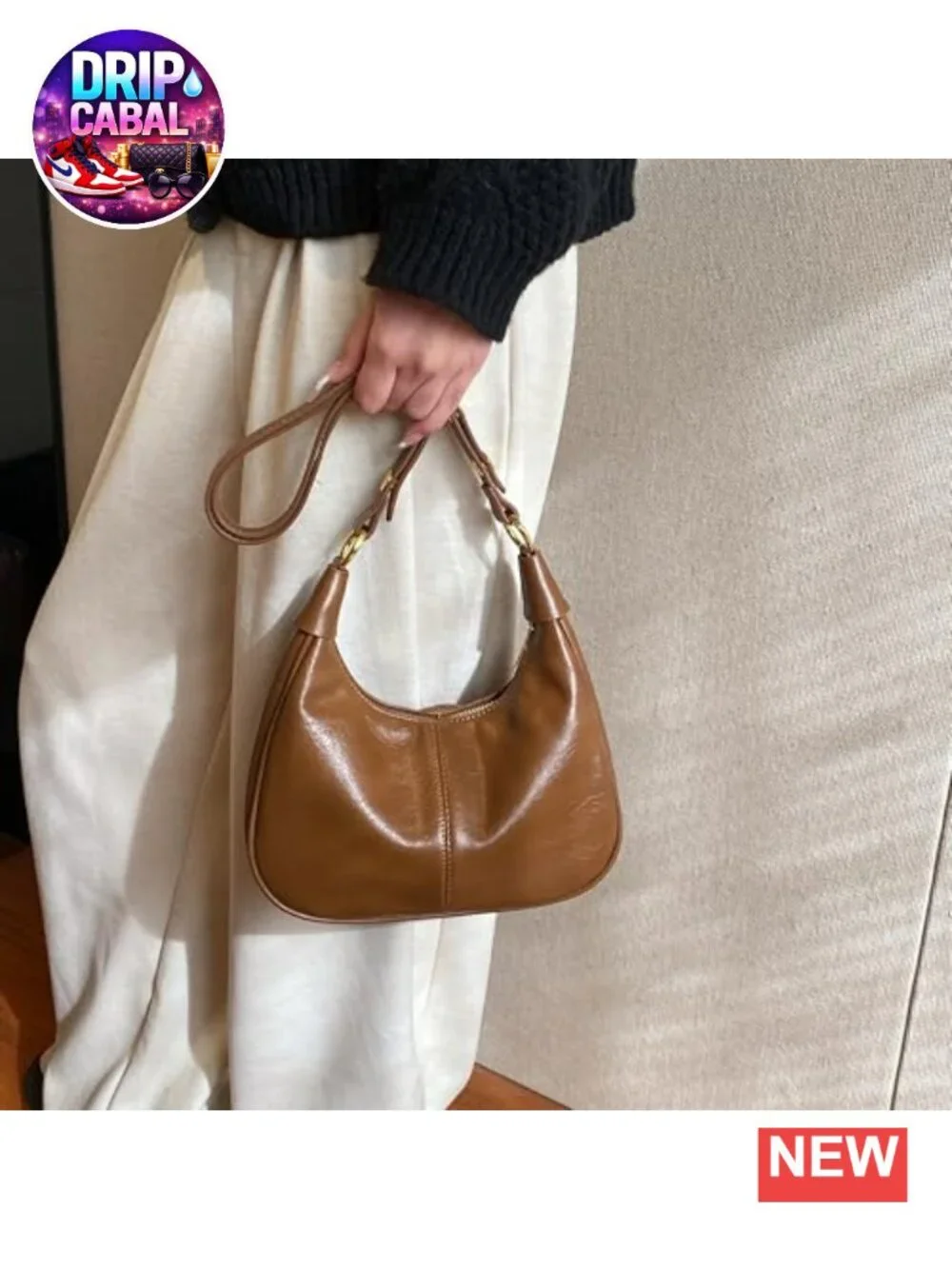 Small Hobo Bag for Women Crescent Shoulder Purse Crossbody Faux Leather Handbag